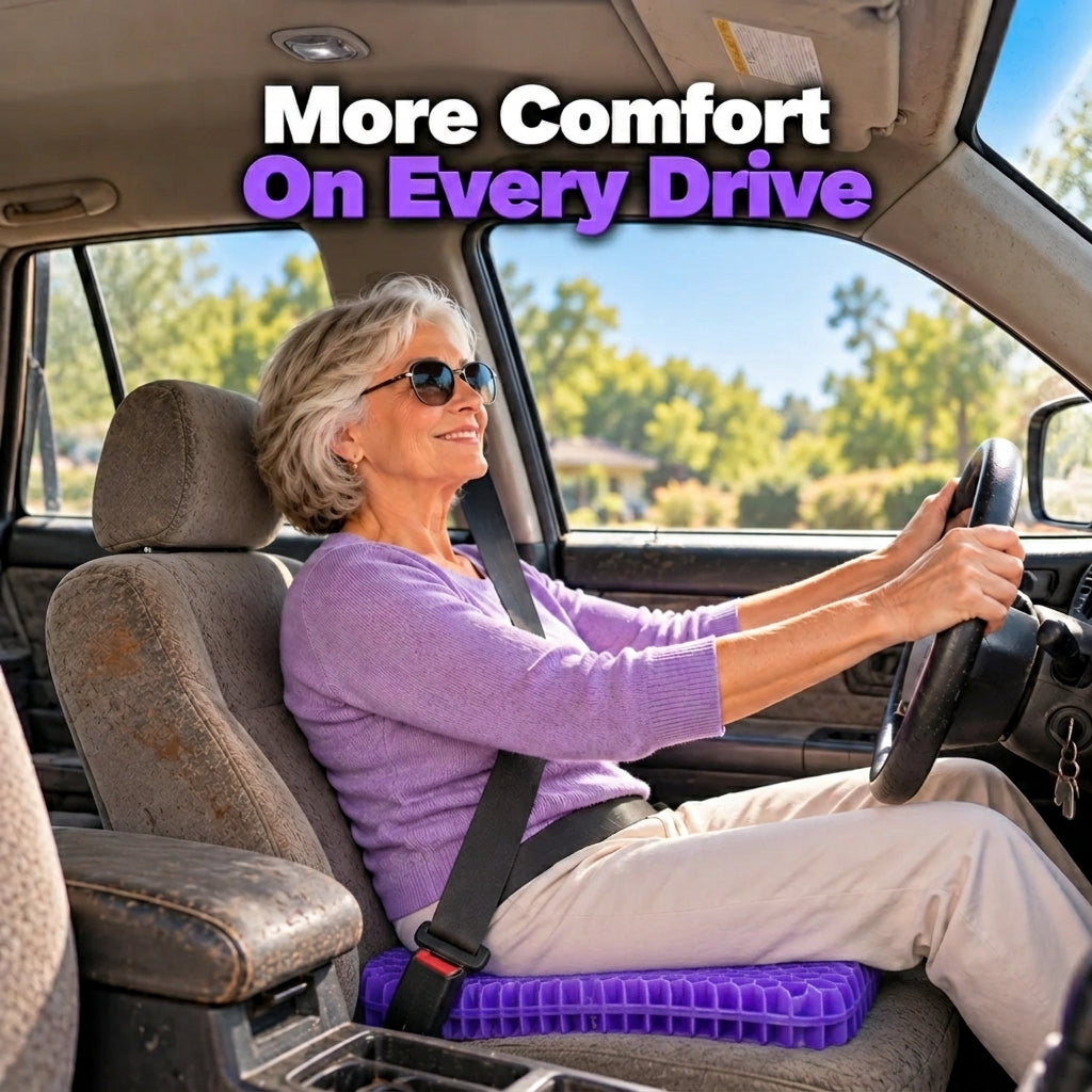 Double Thick Seat Gel Cushion for Back, Hip & Tailbone Pain